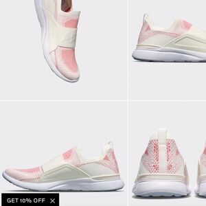 APL Women's TechLoom Bliss Ivory / Fire Coral / White 8.5 NWT